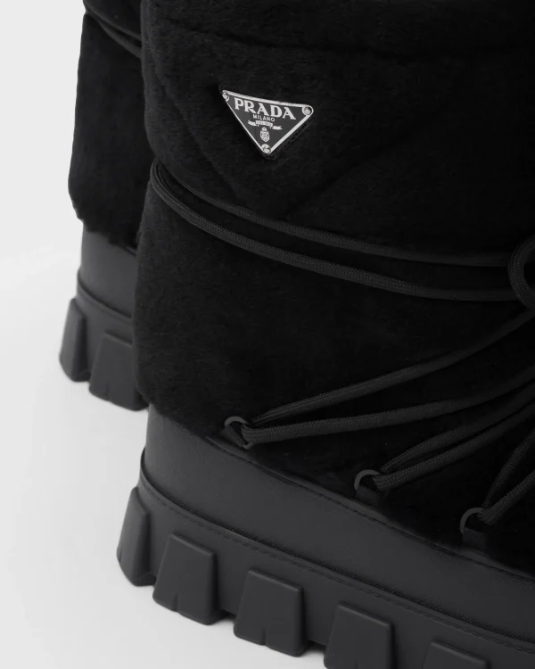 Boots*Prada Shearling après ski booties Black