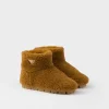 Ankle Boots And Boots*Prada Shearling booties Caramel