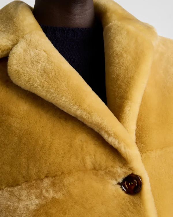 Leather Clothing*Prada Shearling coat Yellow