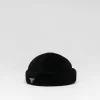 Hats And Gloves*Prada Shearling hat Black