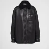 Leather Clothing*Prada Shearling jacket Black