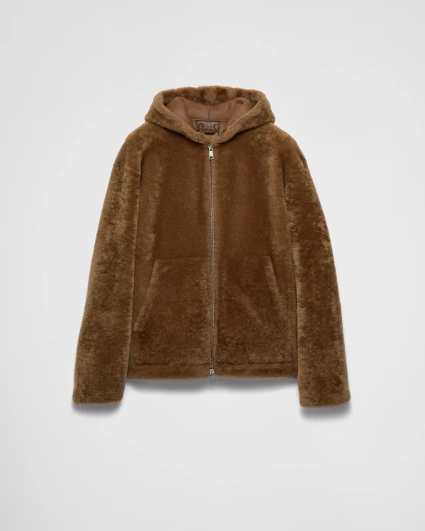 Leather Clothing*Prada Shearling jacket Hazelnut