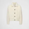 Leather Clothing*Prada Shearling jacket Chalkwhite