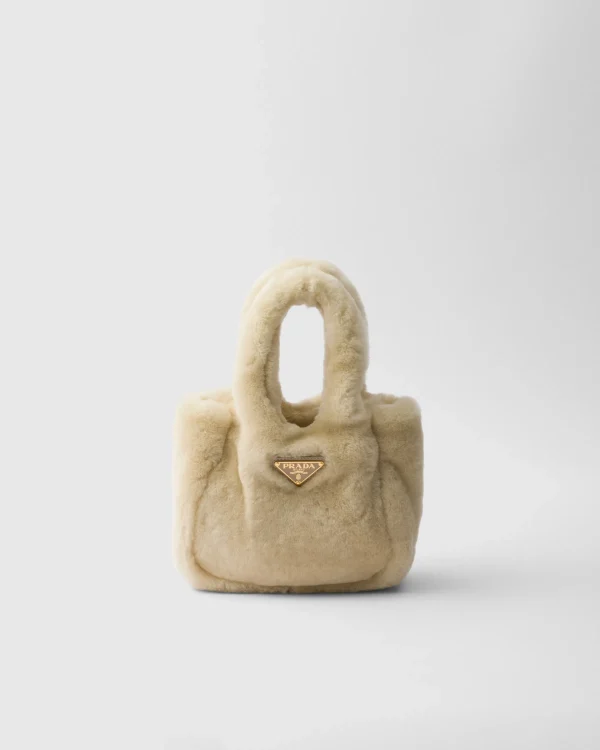 Mini Bags | Mini Bags*Prada Shearling mini handbag Ecru