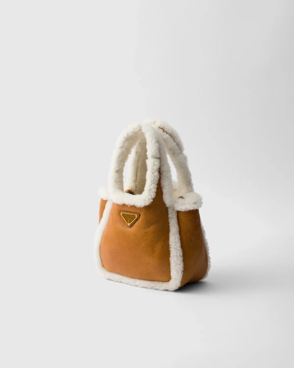 Mini Bags | Mini Bags*Prada Shearling mini handbag Cognac/natural