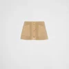 Leather Clothing*Prada Shearling skirt Camelbrown