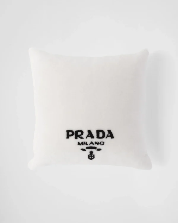 Games And Home Accessories*Prada Sheepskin pillow White/black