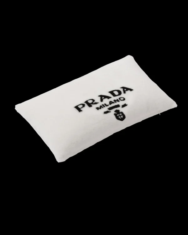 Games And Home Accessories*Prada Sheepskin pillow White/black