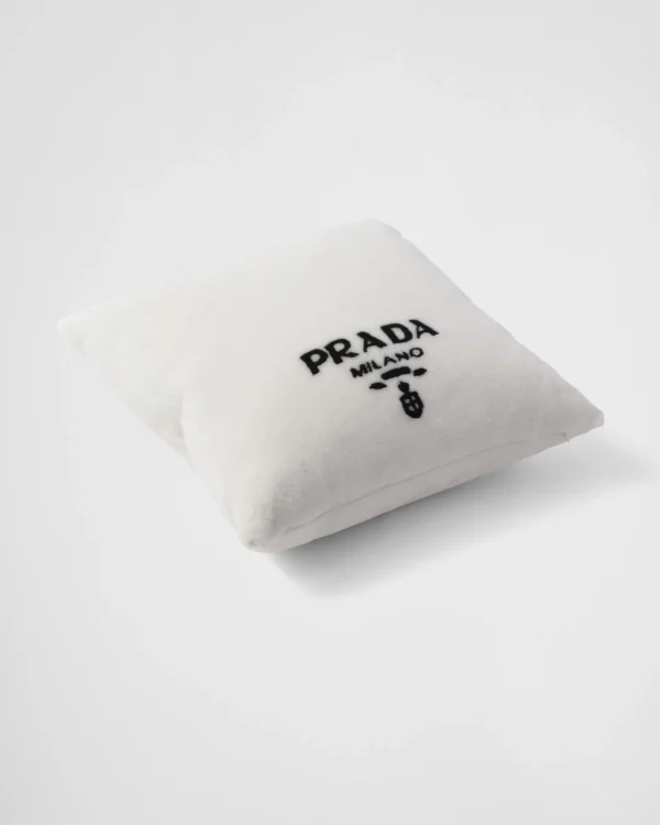 Games And Home Accessories*Prada Sheepskin pillow White/black