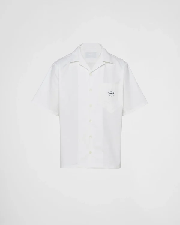 Shirts*Prada Short-sleeved cotton shirt White