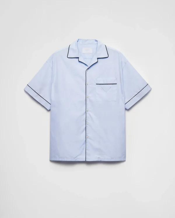 Shirts*Prada Short-sleeved cotton shirt Astro