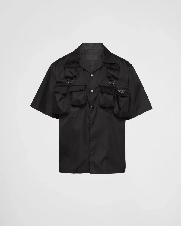 Shirts*Prada Short-sleeved Re-Nylon shirt Black