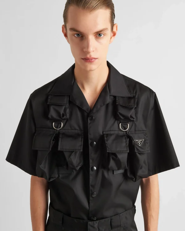 Shirts*Prada Short-sleeved Re-Nylon shirt Black