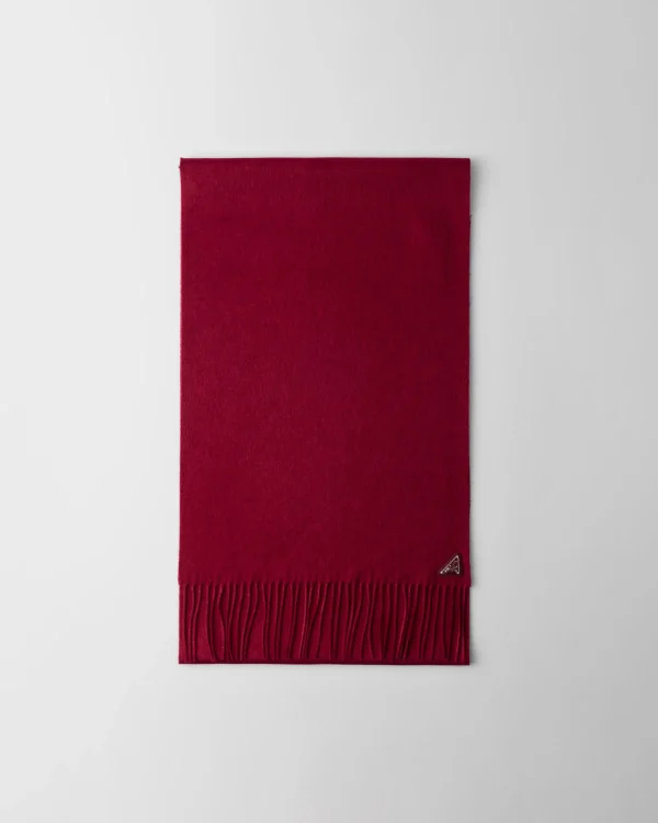 Silks And Scarves*Prada Silk and cashmere scarf Cerise