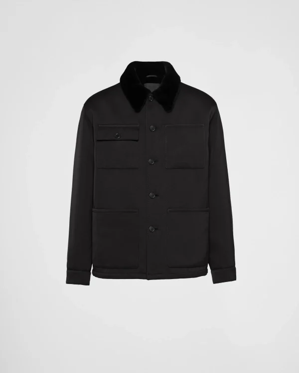 Jackets And Coats*Prada Silk and cotton blouson jacket Black