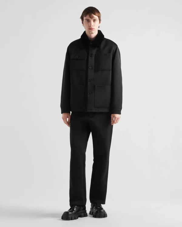 Jackets And Coats*Prada Silk and cotton blouson jacket Black