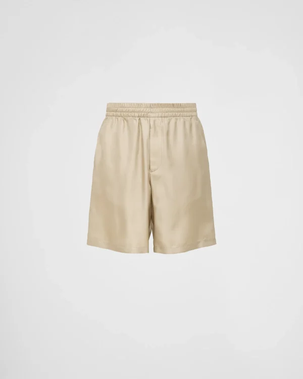 Trousers And Bermudas*Prada Silk Bermudas Cord