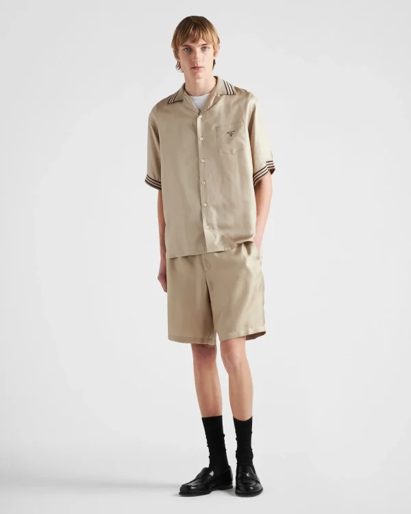 Trousers And Bermudas*Prada Silk Bermudas Cord