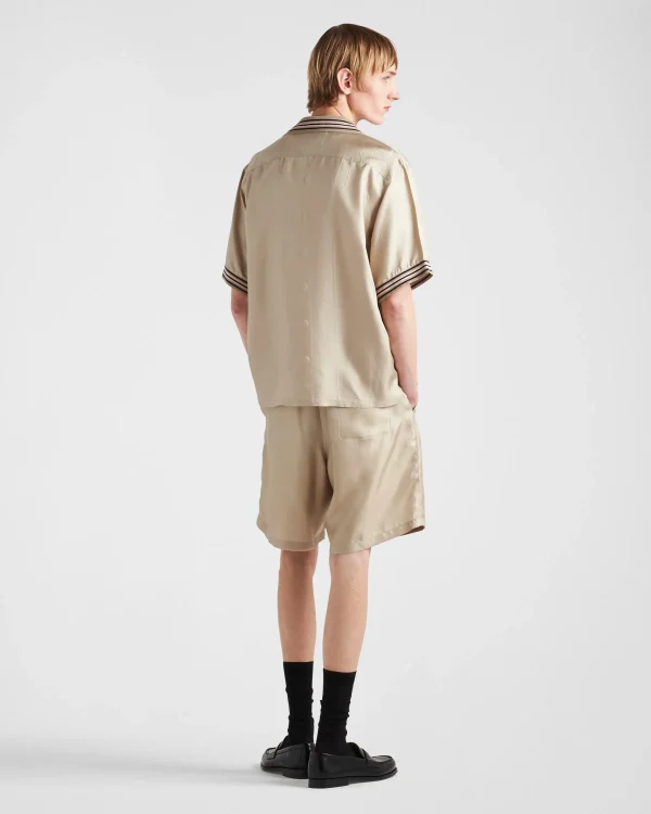 Trousers And Bermudas*Prada Silk Bermudas Cord