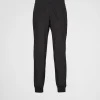 Trousers And Bermudas*Prada Silk blend joggers Black