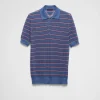 Knitwear*Prada Silk polo shirt Aviatorblue