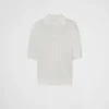 Knitwear*Prada Silk polo shirt White