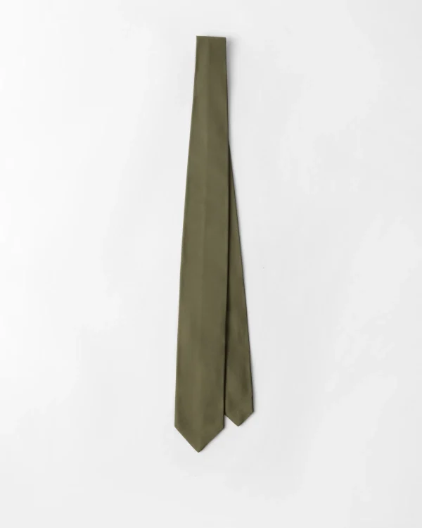 Ties And Bow Ties*Prada Silk tie Militarygreen