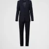 Suits*Prada Single Breasted Wool And Mohair Suit Navy