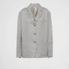 Jackets And Coats*Prada Single-breasted cashmere jacket Marblegray