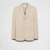 Jackets And Coats*Prada Single-breasted cotton blend jacket Cord