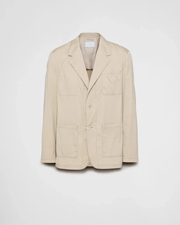 Jackets And Coats*Prada Single-breasted cotton blend jacket Cord