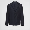 Jackets And Coats*Prada Single-breasted cotton jacket Navy