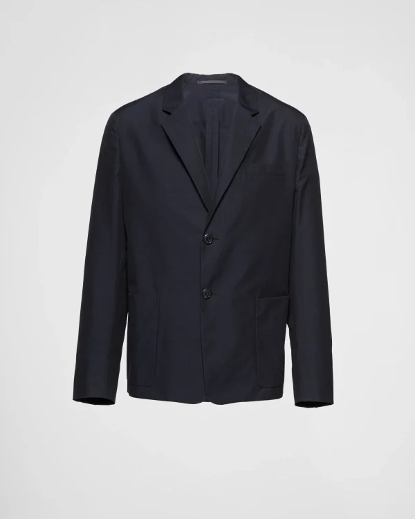 Jackets And Coats*Prada Single-breasted cotton jacket Navy