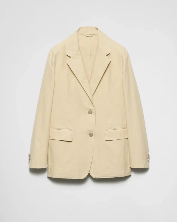 Jackets And Coats*Prada Single-breasted old canvas jacket Beige