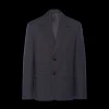 Jackets And Coats*Prada Single-breasted Prince of Wales mohair jacket Slategray