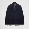 Jackets And Coats*Prada Single-breasted technical gabardine jacket Navy