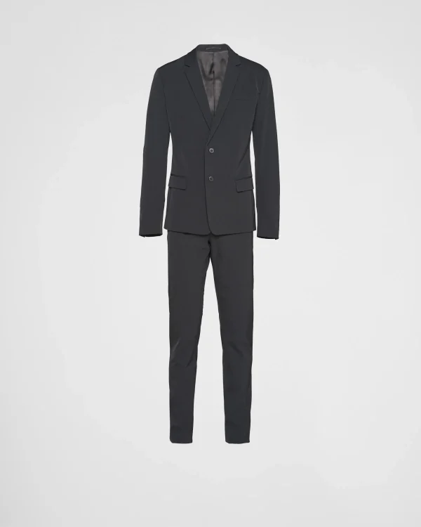 Suits*Prada Single-breasted techno stretch suit Black