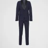 Suits*Prada Single-breasted wool and mohair tuxedo Blue/black