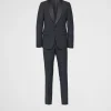 Suits*Prada Single-breasted wool and mohair tuxedo Black