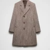 Jackets And Coats*Prada Single-breasted wool blend coat Beige/tobacco