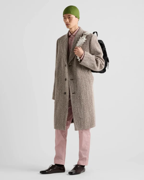 Jackets And Coats*Prada Single-breasted wool blend coat Beige/tobacco