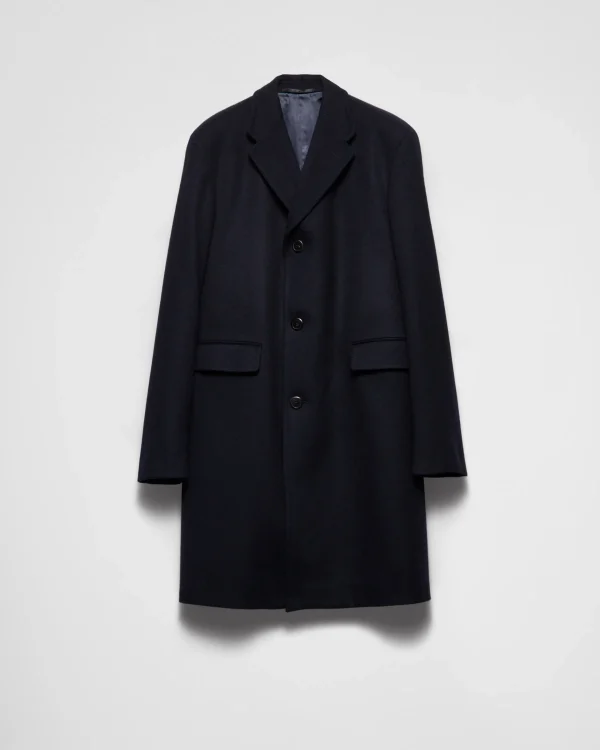 Jackets And Coats*Prada Single-breasted wool coat Navy