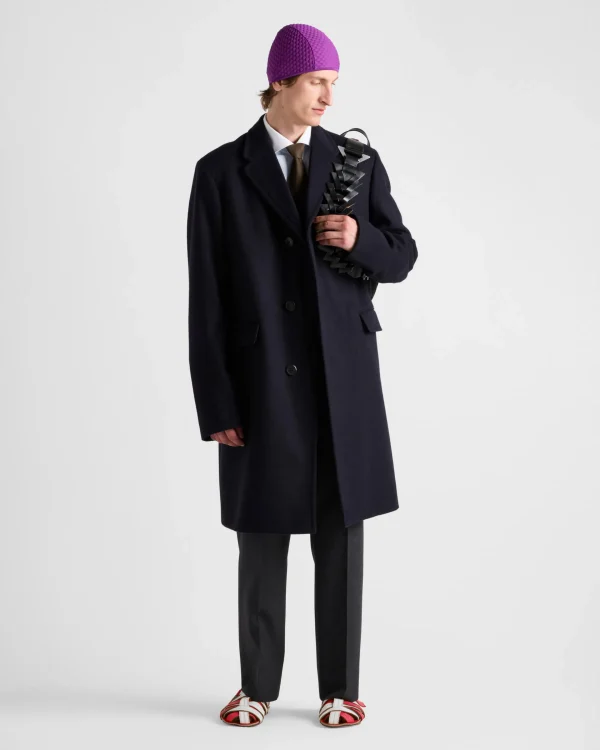 Jackets And Coats*Prada Single-breasted wool coat Navy