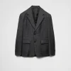 Jackets And Coats*Prada Single-breasted wool jacket Anthracitegray