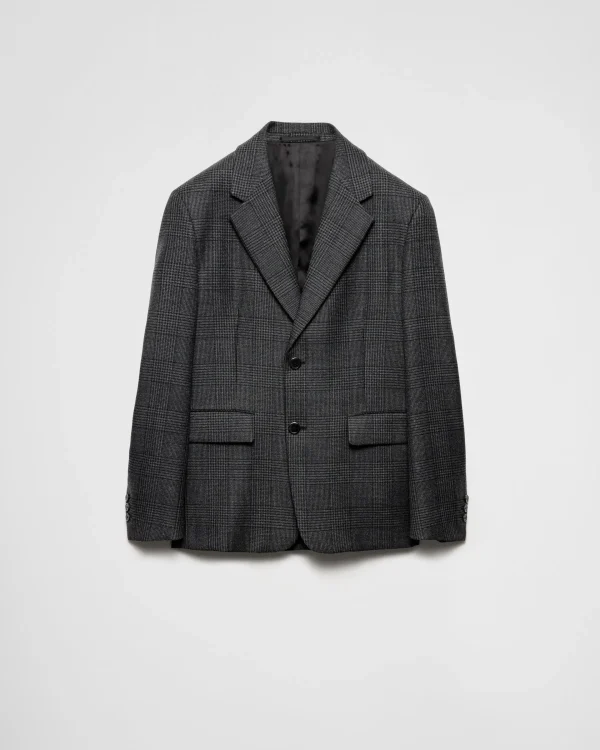 Jackets And Coats*Prada Single-breasted wool jacket Anthracitegray