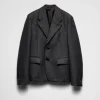 Jackets And Coats*Prada Single-breasted wool jacket Slategray