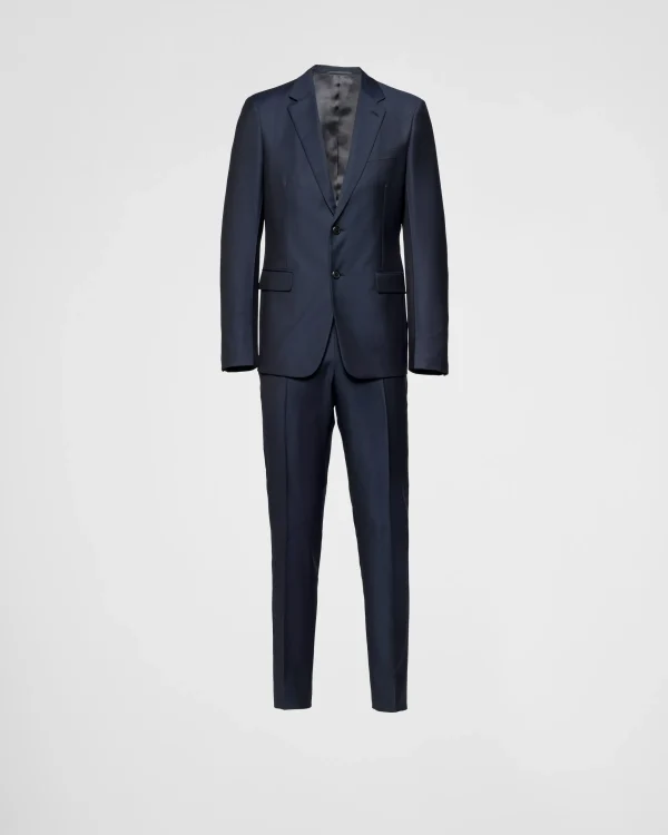 Suits*Prada Single-breasted wool suit Navy