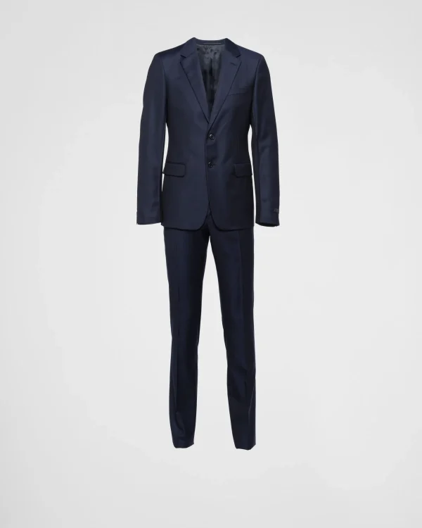 Suits*Prada Single-breasted wool suit Navy