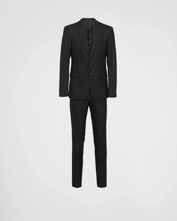 Suits*Prada Single-breasted wool suit Black