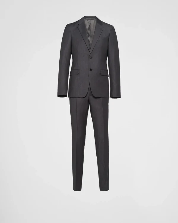 Suits*Prada Single-breasted wool suit Anthracitegray